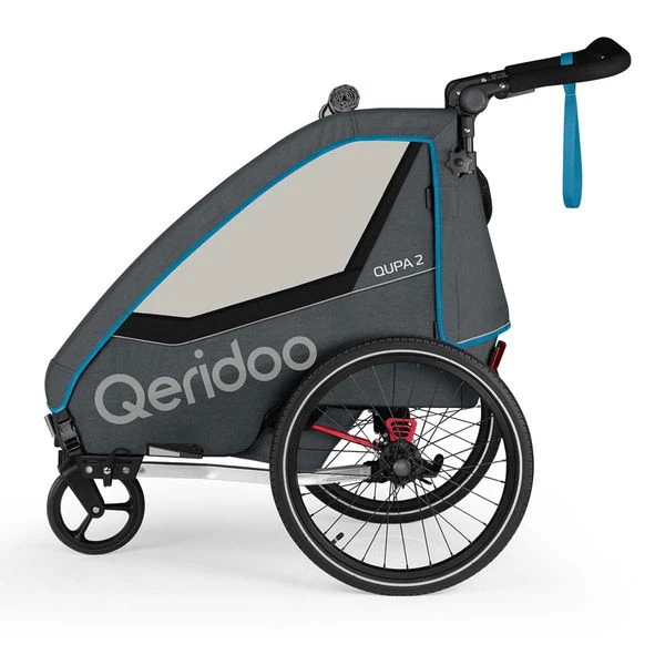 Qeridoo Qupa2 Blue Fahrradanhänger 360-Grad-Buggyrad Und Deichsel 2023 2 Qeridoo Qupa2 Blue Fahrradanhänger 360-Grad-Buggyrad Und Deichsel 2023 – Bild 2
