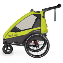 Qeridoo Sportrex 2 Fahrradanhänger Lime Green 2023 Limitiertes Design -Baby Life Verkauf 002 sportrex2 2023 lg buggy