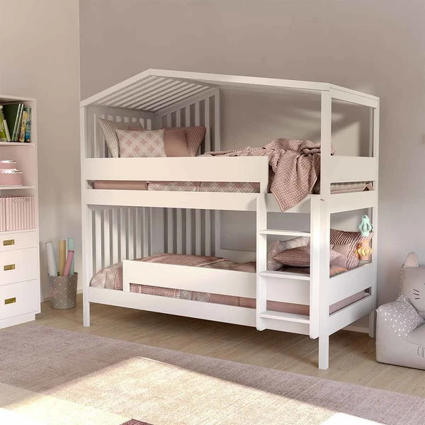 Nature Kid Yuna Etagenbett Weiß Liegefläche 90 X 200 Cm