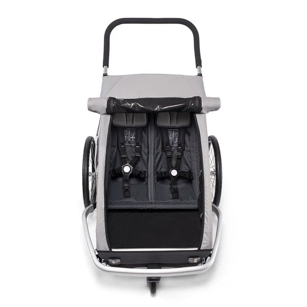 Croozer Kid Keeke 2 Stone Grey 2in1 Fahrradanhänger & Buggy-Set – Bild 6