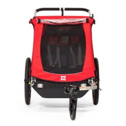 Burley Honey Bee Fahrradanhänger Rot 2-Sitzer Mit Buggy-Funktion -Baby Life Verkauf 2019 honey bee front
