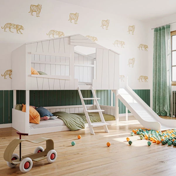 Artkid Ronja Haus-Etagenbett Weiß Mit Rutsche Aus Kiefer Liegefläche 90 X 200 Cm 3 Artkid Ronja Haus-Etagenbett Weiß Mit Rutsche Aus Kiefer Liegefläche 90 X 200 Cm – Bild 3