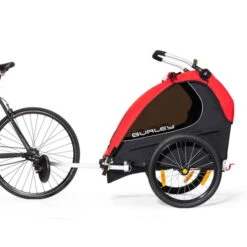 Burley Honey Bee Fahrradanhänger Rot 2-Sitzer Mit Buggy-Funktion -Baby Life Verkauf 4 2019 honey bee on bike