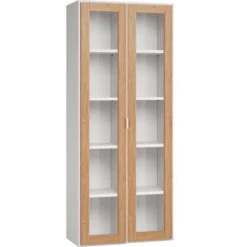 VOX Simple Vitrine Mit Glastür Breit Farbe Wählbar