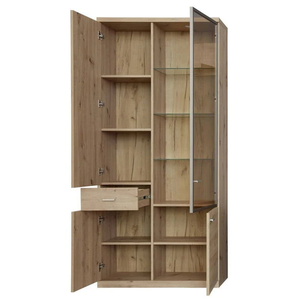 Trendteam Echo Vitrine Hoch Artisan Eiche Melamin 2 Trendteam Echo Vitrine Hoch Artisan Eiche Melamin – Bild 2