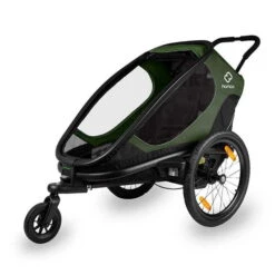 Hamax Outback Fahrradanhänger Grün/Schwarz Inkl. Deichsel & Buggyrad -Baby Life Verkauf hamax outback single bike trailer stroller jogger child green 2