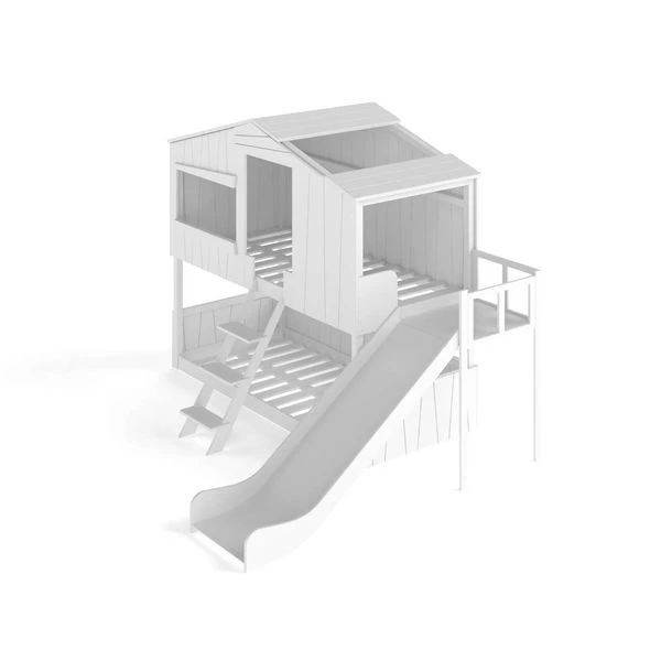 Artkid Ronja Haus-Etagenbett Weiß Mit Rutsche Aus Kiefer Liegefläche 90 X 200 Cm 7 Artkid Ronja Haus-Etagenbett Weiß Mit Rutsche Aus Kiefer Liegefläche 90 X 200 Cm – Bild 7