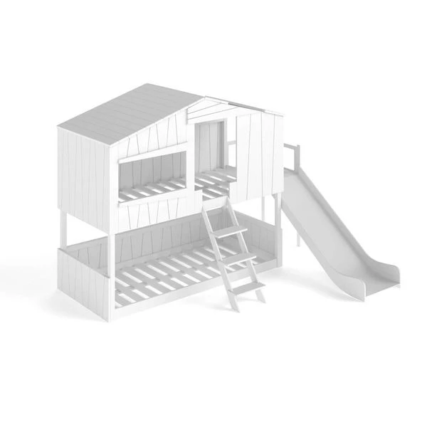 Artkid Ronja Haus-Etagenbett Weiß Mit Rutsche Aus Kiefer Liegefläche 90 X 200 Cm 8 Artkid Ronja Haus-Etagenbett Weiß Mit Rutsche Aus Kiefer Liegefläche 90 X 200 Cm – Bild 8