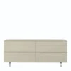 Hülsta Neo Sideboard 6 Schubkästen Lack Seidengrau