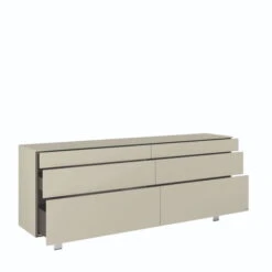 Hülsta Neo Sideboard 6 Schubkästen Lack Seidengrau -Baby Life Verkauf huelsta neo 134455f4