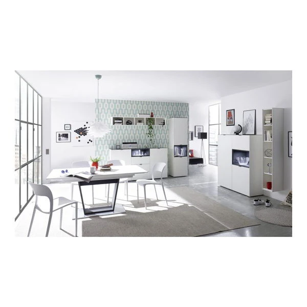 Mäusbacher Micelli Standvitrine Weiß Anthrazit Matt Lackiert | Zum Toppreis 2 Mäusbacher Micelli Standvitrine Weiß Anthrazit Matt Lackiert | Zum Toppreis – Bild 2