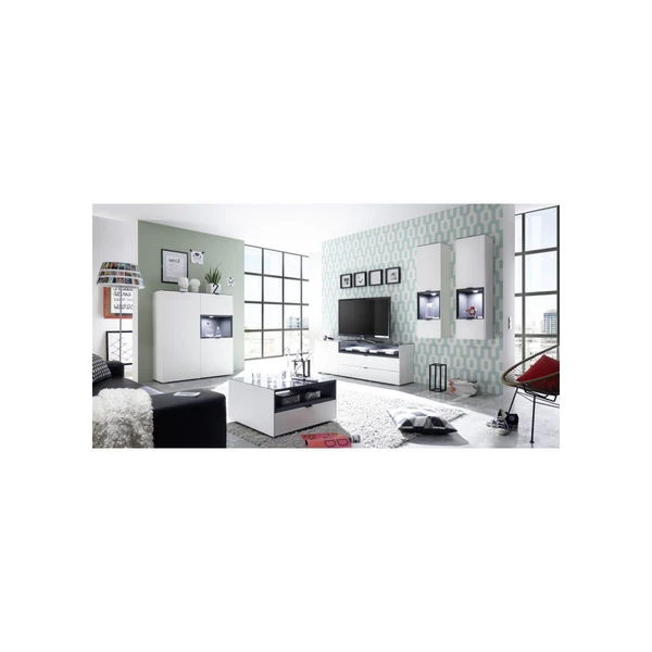 Mäusbacher Micelli Hängevitrine Weiß Anthrazit Matt Lackiert | Zum Toppreis 2 Mäusbacher Micelli Hängevitrine Weiß Anthrazit Matt Lackiert | Zum Toppreis – Bild 2