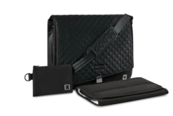 Moon Premium Wickeltasche Black Mit Wickelauflage, Geldtasche & Befestigungssystem