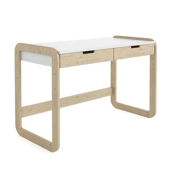 Nature Kid Laslo Schreibtisch Weiß/natur Höhenverstellbar 2 Nature Kid Laslo Schreibtisch Weiß/natur Höhenverstellbar – Bild 2