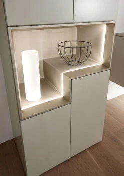Hülsta Tetrim Sideboard 5R - Lack-Ausführung Mit Offenem Fach Und 4 Schubladen -Baby Life Verkauf tetrim detail