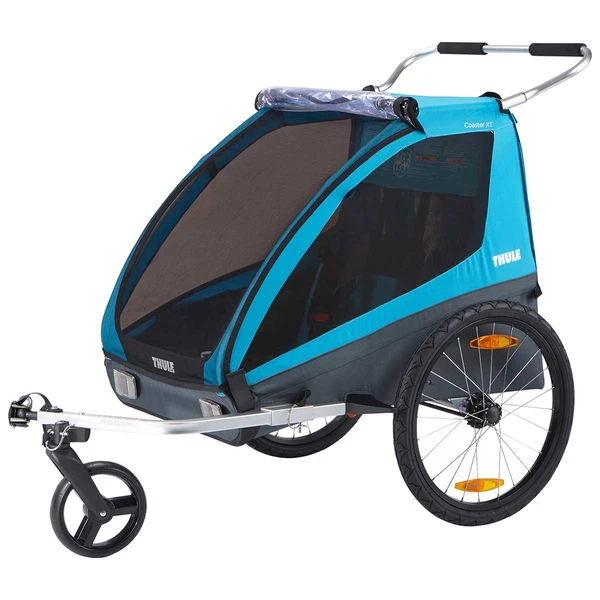 Thule Coaster XT Kinderanhänger Blue Umbaubar Zum Fahrradanhänger Und Kinderwagen 1 Thule Coaster XT Kinderanhänger Blue Umbaubar Zum Fahrradanhänger Und Kinderwagen