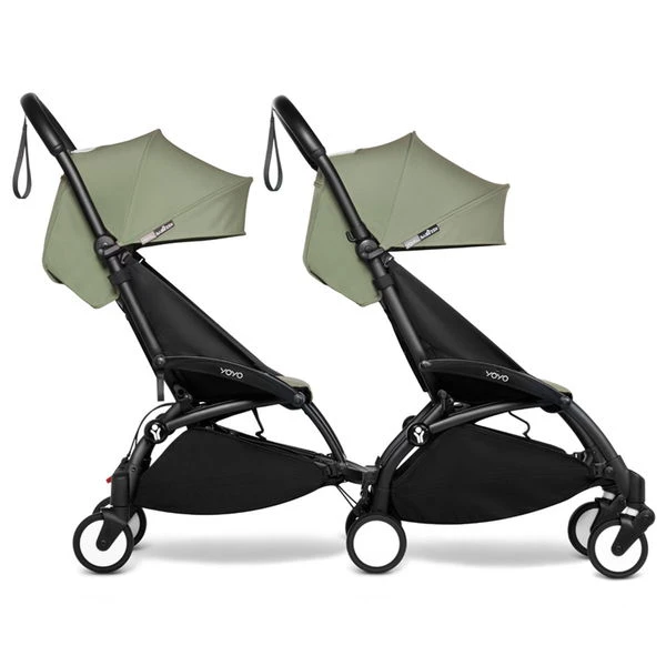 BABYZEN™ YOYO² Doppelbuggy Olive Gestell Black 2 BABYZEN™ YOYO² Doppelbuggy Olive Gestell Black – Bild 2
